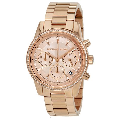 michael kors women's ritz rose gold tone watch mk6357|Ritz rose gold tone.